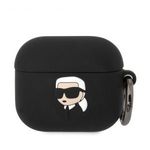 Karl Lagerfeld 3D Logo NFT Karl Head Apple Airpods 3 szilikon tok fekete (KLA3RUNIKK) fotó