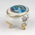 0T881 Régi japán porcelán lábas gyűrűtartó NIAGARA fotó