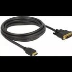 Delock 85655 HDMI male to DVI 24+1 male kétirányú kábel, 3m (85655) fotó