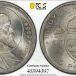 Szent István 5 Pengő 1938 BP - PCGS MS64 fotó