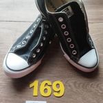 (169.) Converse alacsony szárú, 38-as fekete tornacipő. Használt! fotó