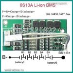 6 cellás 10/50A LiiON/POLYvédelmi elektronika, BMS fotó