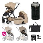 Petite&Mars Kombinált babakocsi, ICON 2in1, Mocha Beige, XXL RWS fotó