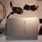 Playstation 2 Ps2 Ezüst Fat konzol +kontroller+TV KÁBEL+Ac Kábel+ ajándék 88db játék fotó