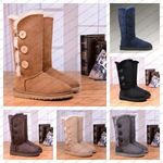 Új Ugg Bailey Button Triplet Boots Női Gyerek Unisex Szőrös Gombos Csizma Bakancs Bokacsizma 36-41 fotó