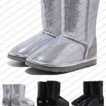 Új Ugg Classic Short Chunky Sequin Boots Női Gyerek Szőrös Gombos Csizma Flitteres Bokacsizma 36-41 fotó