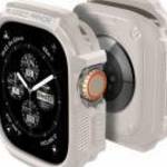 Spigen Rugged Armor Apple Watch Ultra 2/1 (49mm) tok, bézs fotó