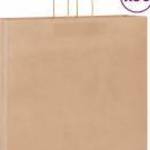 vidaXL 50 db barna kraft papírzacskók fogantyúkkal 54x15x49 cm fotó