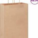 vidaXL 250 db barna kraft papírzacskók fogantyúkkal 32x17x44 cm fotó