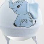 Pamut baba sapka New Baby Happy Elephant blue - NEW BABY fotó