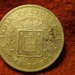 Portugál-India nagy ezüst 1 rupia 1882 11.66 gramm 0.917 30.5 mm kis patina fotó