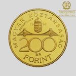 1992 arany 200 Forint–Próbaveret-tervezet PP 27.92g ( PND15) fotó