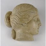 1P713 Régi Aphrodite profil gipsz fej kisplasztika 19 cm fotó