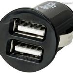 Akyga AK-CH-02 USB Adapter 12-24V/5V/2, 1A 2USB Black fotó