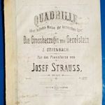 JOSEF STRAUSS: QUADRILLE über beliebte Motive der Grossherzogin von Gerolstein, Wien, Spina 1867 fotó