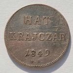 Szabadságharc ezüst 6 krajcár 1849 N.B. - 1 Ft.NMÁ! fotó