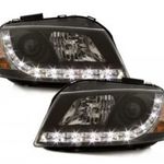 Fényszórók LED DRL DAYLIGHT Audi A3 8P-hez (2003.05-2008.03.) Fekete fotó