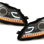 LED DRL fényszórók megfelelő Mercedes C-Class W204 S204 C204 Facelift (2011-2014) Fekete fotó