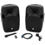 OMNITRONIC - XFM-212AP Active 2-Way Speaker Set with Wireless Microphone fotó