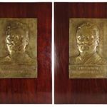 1L099 Koncz Antal : Zsoldos Ferenc bronz relief pár 93 x 63 cm fotó