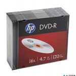 DVD-R lemez, 4, 7 GB, 16x, 10 db, vékony tok, HP fotó