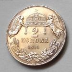 1914 KB, EZÜST Ferenc J. 2 KORONA! NAGYON RITKA! fotó