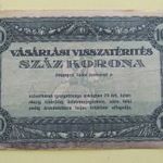 100 korona vásárlási visszatérítés szövetkezeti szükségpénz 190212565 fotó