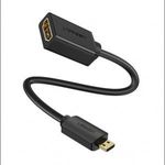 UGREEN Micro HDMI-HDMI adapter 20cm fekete (20134B) (20134B) fotó