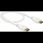 DeLock 85507 Displayport 1.2 apa > Displayport apa 0, 5m fehér (DL85507) fotó