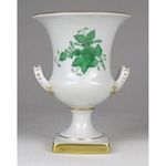 1P260 Zöld Apponyi mintás Herendi porcelán váza 11 cm fotó