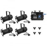 EUROLITE Set 4x PAR-30 Spot sw dim2warm + EDX-4 DMX RDM LED Dimmer pack fotó