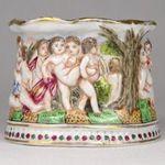 1P952 Régi Capodimonte porcelán gyűrűtartó tálka fotó