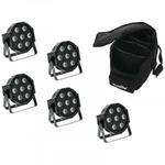 EUROLITE Set 5x LED SLS-7 HCL Spot + Soft Bag fotó