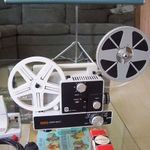 SZINTE ÚJ! OSZTRÁK! Eumig Mark 610 D Standard és Super 8 mm-es filmvetítő film vetítő gép vágógéppel fotó