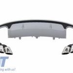 Csak S Line Bumper Valance légdiffúzor kipufogóvégekkel, alkalmas AUDI A7 4G Facelift (2015-2018)... fotó