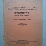 A pestszentlőrinci 1. számú M. Kir. Állami polgári fiúiskola évkönyve 1938-39 -T4 fotó