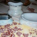 Retro JAROLINA eozinmázas lengyel porcelán dohányzó szett fotó