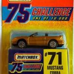 Matchbox MB277 Ford Mustang Cobra, 75 Challenge 1997 Gold Edition, bliszterben, hibátlan fotó