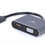 Gembird A-USB3-HDMIVGA-01 USB to HDMI + VGA Display Adapter Space Grey fotó