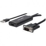 MANHATTAN HDMI Konverter VGA USB weiß (152426) fotó