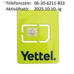 ÚJ!!! Yettel-es normál-micro SIM kártya Könnyű hívószámmal 3000.- lebeszélhetőséggel+3GB nettel!!! fotó