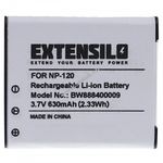 Helyettesítő EXTENSILO akku Casio típus NP-120 630mAh fotó