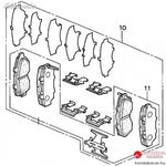 HONDA ACCORD ELSŐ FÉKBETÉT SZETT 1996-1998 fotó