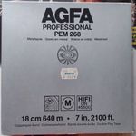 AGFA PEM 268 (FÉM ORSÓ) 18 cm 640 m. 2100 ft. ORSÓS MAGNÓSZALAG AGFA PEM 268 ORSÓS MAGNÓ SZALAG fotó