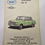 Autókvartett Autóskártya - kék Hátlap - Wartburg 353 W fotó