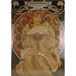 1S394 Alphonse Mucha : F. Champenois Imprimeur-Éditeur nagyméretű plakát 101 x 70.5 cm fotó