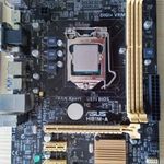 ASUS H81M-A alaplap és Intel G3258 CPU fotó