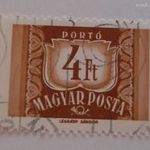 1958 Vörös-fekete portó II. kiadás 4 Ft pecsételt fotó