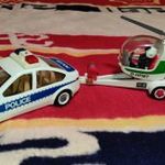 Playmobil rendőrautó helikopter trélerrel fotó