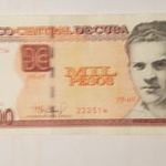 Kuba 1000 peso 2021 P132 VF+ bankjegy, ritkább fotó